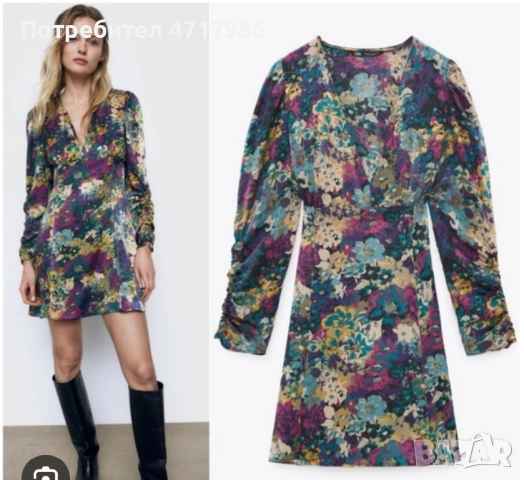 Рокля Zara размер с, снимка 5 - Рокли - 53212060