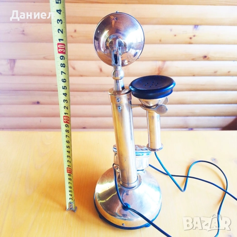 Ретро телефон бронзов, снимка 3 - Подаръци за мъже - 48177568