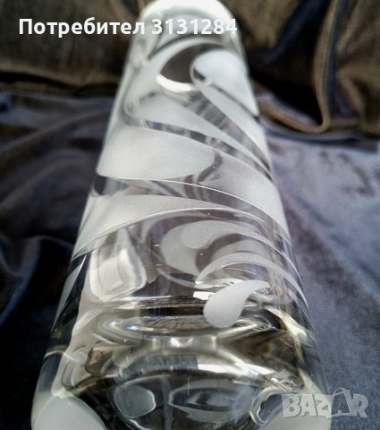 Rosenthal Studio Line авторска кристална ваза Bjorn Wiinbаlad с подпис 24 см, снимка 3 - Вази - 41167638