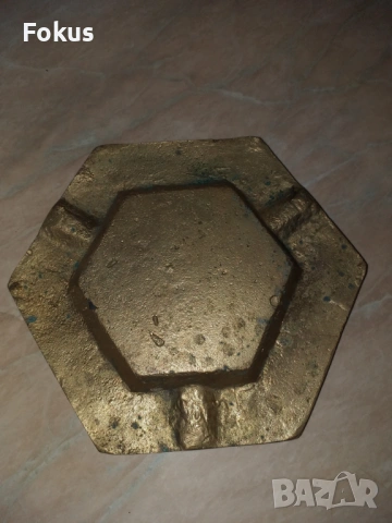 Пепелник бронз двуглав орел масивен, снимка 2 - Антикварни и старинни предмети - 53356390