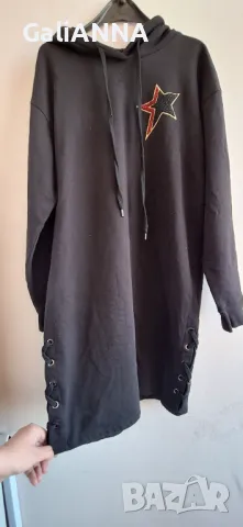 СТРАХОТНА РОКЛЯ ТУНИКА С КАЧУЛКА 2XL, снимка 4 - Рокли - 50132575