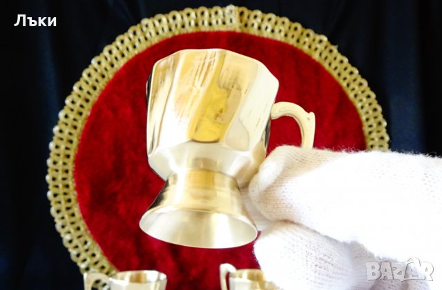 Чаши за ракия,шот,бронз,релеф. , снимка 3 - Антикварни и старинни предмети - 35950971