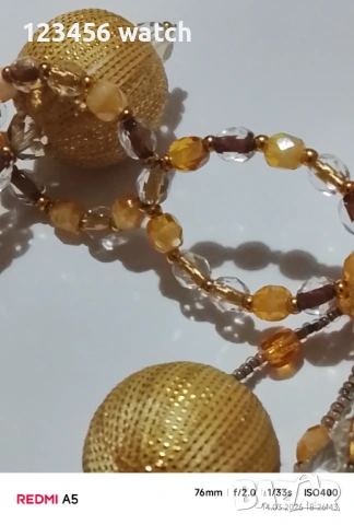 Красива гривна от чушки стъклени кристали сваровски, снимка 4 - Гривни - 53843321