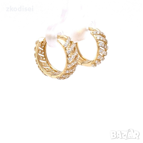 Златни обеци 3,23гр. 14кр. проба:585 модел:22091-6, снимка 3 - Обеци - 44768833