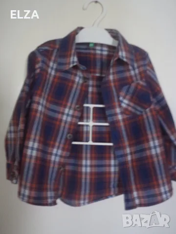 Лот дънково яке Benetton и ризки, снимка 5 - Комплекти за бебе - 56362149