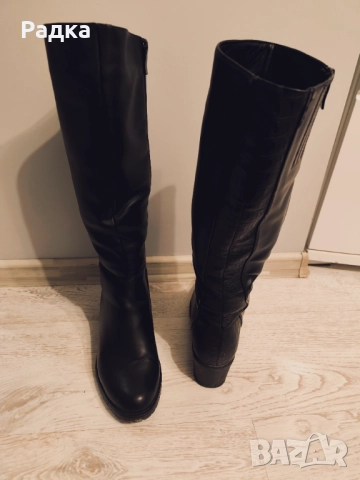 Дамски кожени ботуши размер 40/41, снимка 2 - Дамски ботуши - 52041141