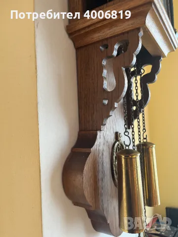 Античен стенен-Фризийски  часовник,дъб- 1950-1960г.с махало, снимка 6 - Стенни часовници - 49113713