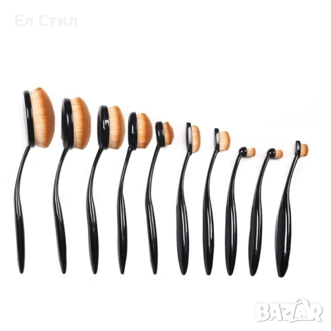 Овални четки за грим 10 броя Шенжен Aishangmei Козметика HZS63, снимка 6 - Други - 53866435