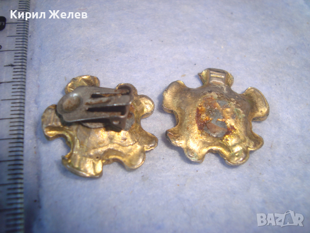 СТАРИННИ ЦВЕТЯ - ПОЗЛАТЕНИ РЕТРО ОБЕЦИ ФЛОРАЛНИ КЛИПС за КОЛЕКЦИЯ РЕСТАВРАЦИЯ МАТЕРИАЛ 31961, снимка 2 - Антикварни и старинни предмети - 36520365