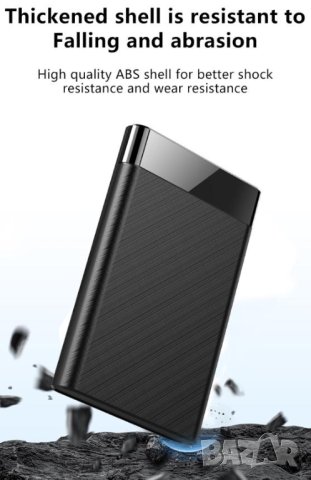 Портативна Външна Кутия за Харддиск 2.5" USB3.0 SATA HDD External Case SSD Box SATAIII Адаптер+Кабел, снимка 7 - Външни хард дискове - 40150379