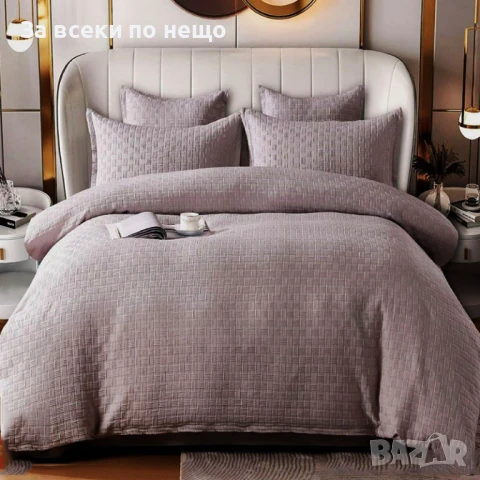 Луксозен комплект с драперия от 100% памук - Налични Различни Цветове Код P957, снимка 6 - Спално бельо - 51112625