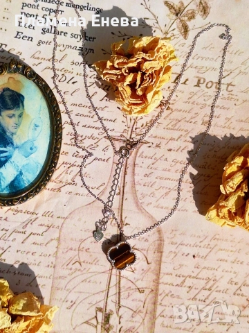 Колиета по модел на Van Cleef – сребърни бижута, снимка 12 - Колиета, медальони, синджири - 53744835