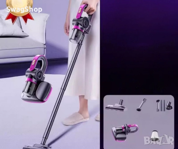 Безжична преносима прахосмукачка с голямо засмукване за отстраняване на ултравиолетови акари 3 в 1 ., снимка 2 - Прахосмукачки - 52827672