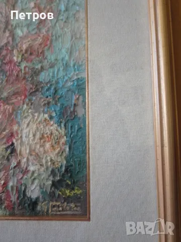 картина италиански художник 60/55 см, снимка 5 - Антикварни и старинни предмети - 47690718