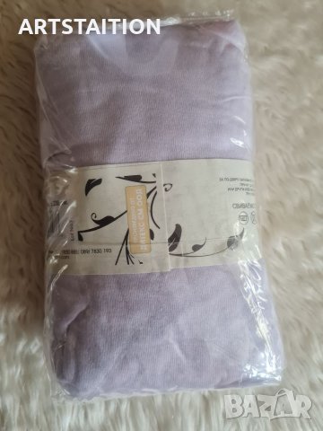  Чаршаф бледо лилав с ластик , снимка 1