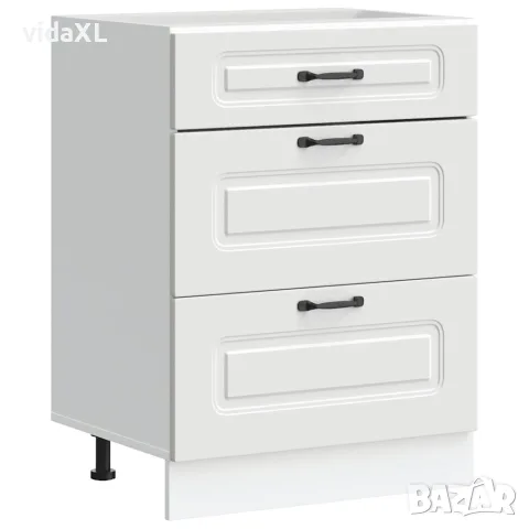 vidaXL Кухненски шкаф, "Kalmar", бял, инженерно дърво