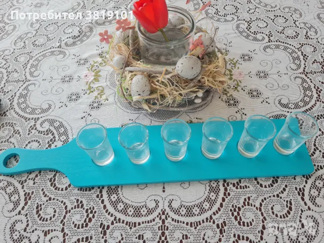 Чашки с дъска за шотове, снимка 2 - Сервизи - 49869658