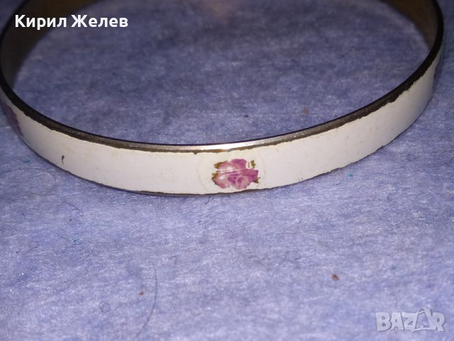 МОДНА ФЛОРАЛНА АРТ ГРИВНА НЕРЪЖДАЕМА ЕМАЙЛИРАНА БЛАГОРОДНА СТОМАНА 37530, снимка 2 - Гривни - 40813979