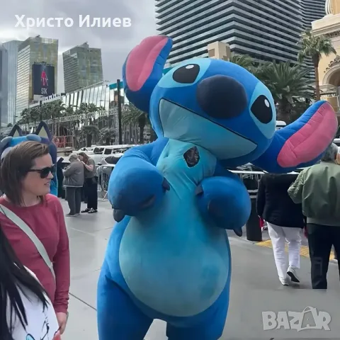 Голям Надуваем Костюм Стич Stitch за изненади детски рожден ден парти 2м 2,6м, снимка 3 - Други - 56091118