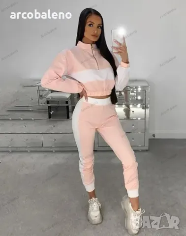 Дамски нов моден ежедневен комплект от две части, 3цвята , снимка 3 - Комплекти - 48655425