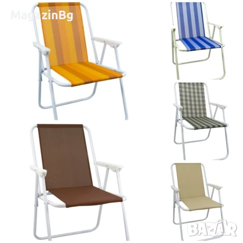 Сгъваем стол за къмпинг, Изработен от стомана и textilene, снимка 1