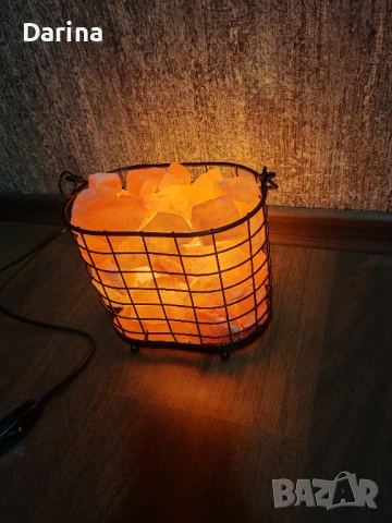 солна лампа от хималайска сол, снимка 4 - Настолни лампи - 51032033