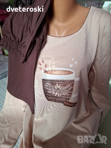 Дамска пижама с дълъг ръкав 2ХЛ, снимка 4 - Пижами - 52872065