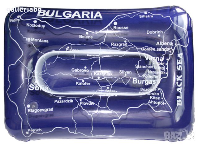 Надуваема плажна възглавница с картата на България, Bulgaria, снимка 1 - Надуваеми играчки - 41486110