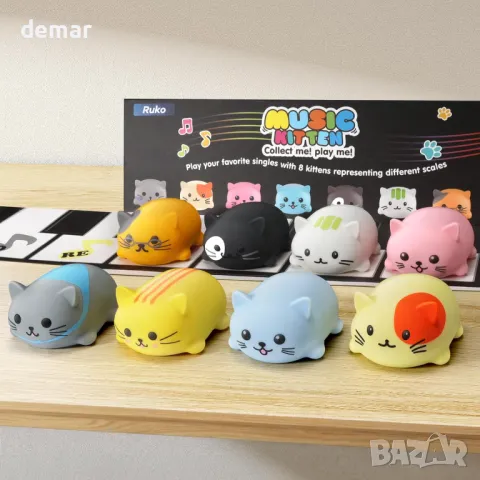 Ruko 3589 Музикални котенца, музикална скала с докосване,3-9 год, 8 бр