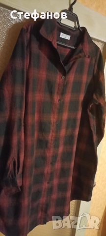 Красива,макси, дамска, карирана туника тип риза на марката-Janina, снимка 4 - Туники - 52727013