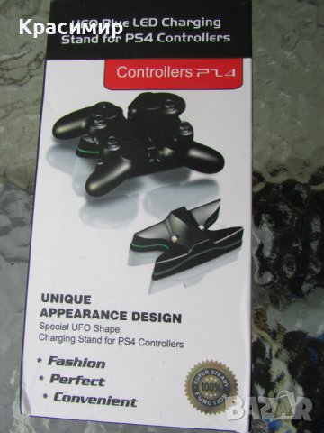 Стойка за зареждане на 2 броя PS4 контролера, снимка 4 - Аксесоари - 41544235