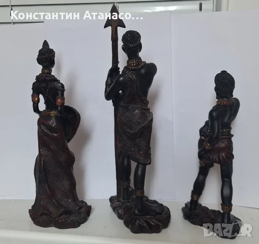Три статуетки на Африканци, снимка 3 - Статуетки - 56011294