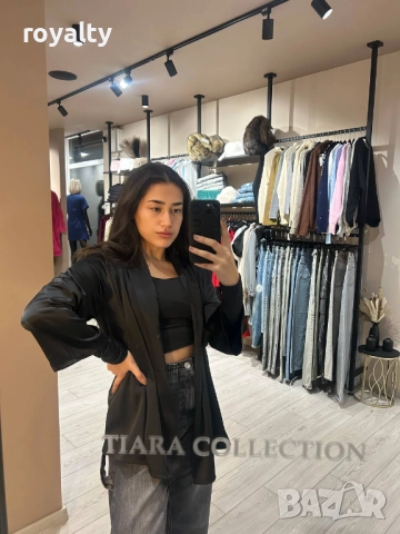 Сатенено Черно Сако 