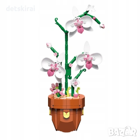 Конструктор Слънчогледи в саксия или Орхидея 359 части, снимка 2 - Конструктори - 53456472