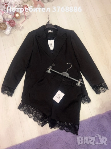 Комплект- сако и  къси панталонки с дантела, снимка 9 - Комплекти - 52632656