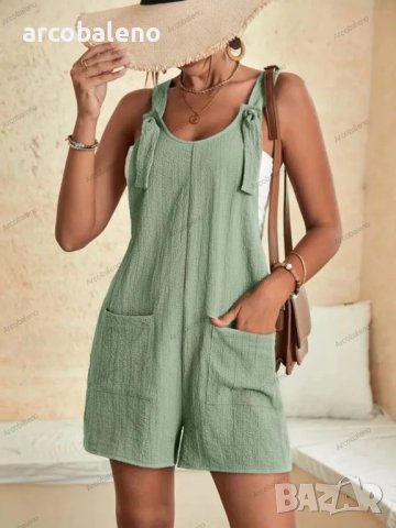 Едноцветен дамски гащеризон с джобове, 5цвята, снимка 15 - Гащеризони - 40198678