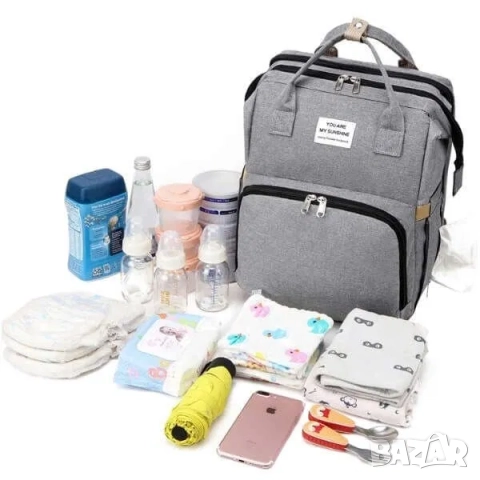2 в 1 бебешка чанта, раница за бебешка количка, кошара, повивалник, снимка 5 - Раници - 52208425