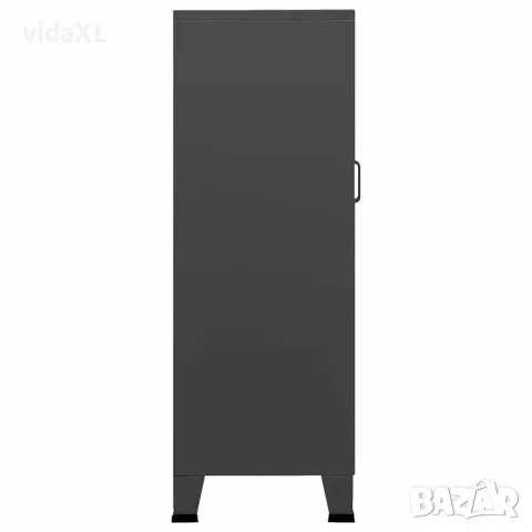 vidaXL Индустриален скрин за съхранение, антрацит, 70x40x115 cм, метал, снимка 4 - Скринове - 56147170