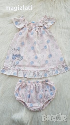 Бебешка рокля с гащички Мечо Пух  размер 6 месеца, снимка 4 - Бебешки рокли - 41005541