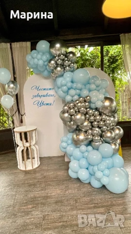 Украса с балони и арка за вашият повод(погача,кръщене,рожден ден,юбилей).Много голямо разнообразие о, снимка 6 - Декорация - 51250194