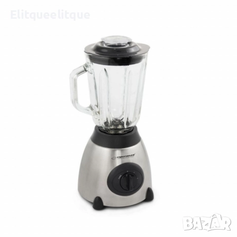 Блендер Esperanza, 500W, 1.5л., Стъклена кана, Инокс черен