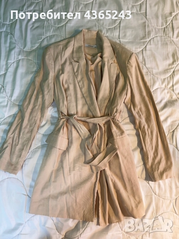 Дамски бежов шлифер размер S