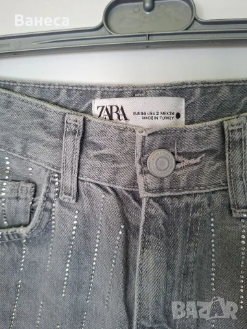 Блестящи дънки Zara 34/36 чисто нови ПРОМО ЦЕНА!, снимка 3 - Дънки - 55999213