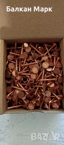 🧱 Медни покривни пирони / гвоздеи с широка периферия – 500 гр, 2.5х25 мм (внос от Германия