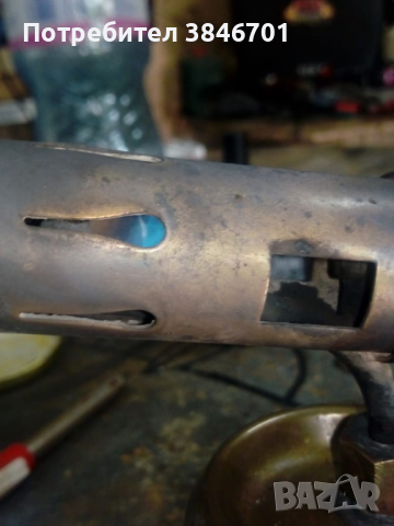 бензинова лампа от бронз, снимка 2 - Антикварни и старинни предмети - 44706627