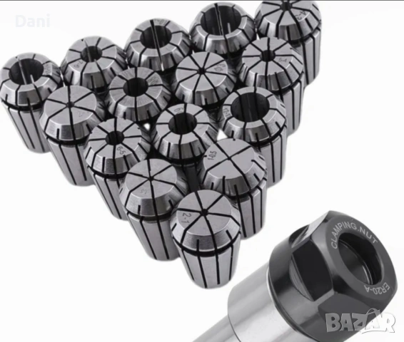 Комплект 16 бр.цанги ER20 ,1-13 мм, снимка 2 - Стругове - 53257329