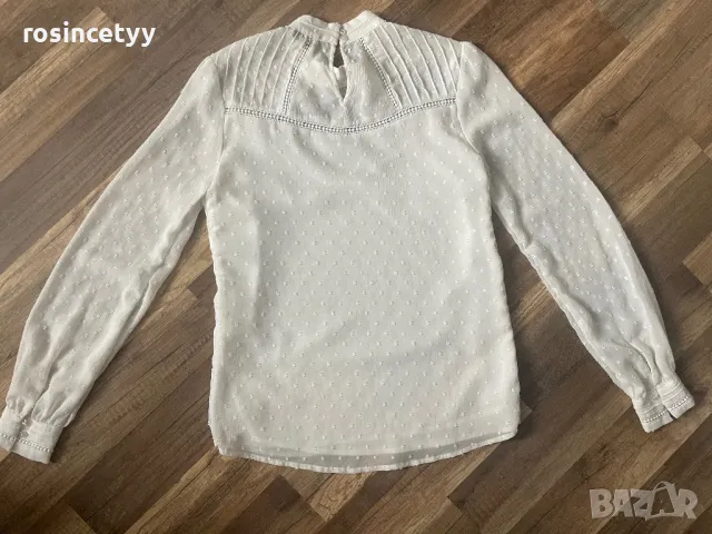Бяла интересна риза, снимка 6 - Ризи - 50391340