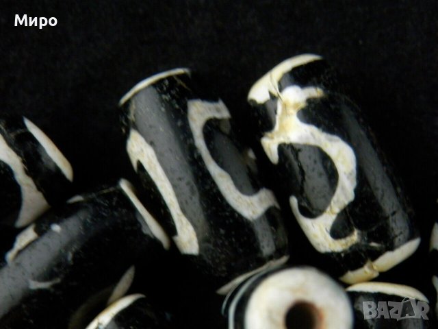 ТИБЕТ НЕПАЛ ХИМАЛАИ АХАТ ДЗИ МЪНИСТА ЗА ДОБЪР КЪСМЕТ 9 БР., снимка 4 - Антикварни и старинни предмети - 40785800