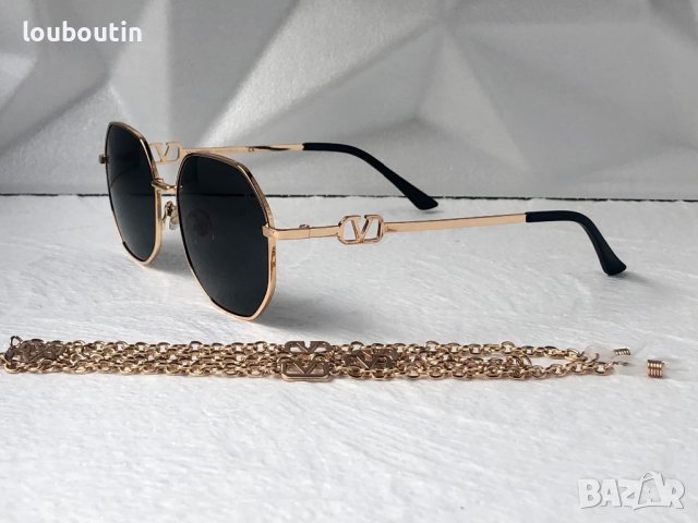 Valentino дамски слънчеви очила Осмоъгълник с верижка синджир, снимка 10 - Слънчеви и диоптрични очила - 41125682