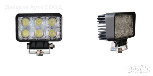 1бр. ЛЕД LED BAR халоген , прожектор с 6 диода 18W , 12-24V , снимка 2 - Части - 53799484